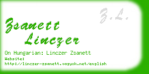 zsanett linczer business card